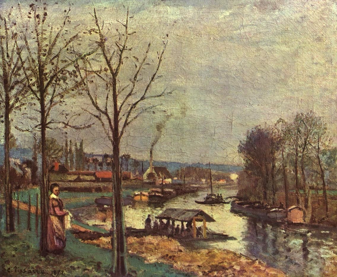 Camille Pissarro Lavoir de Pontoise 1872